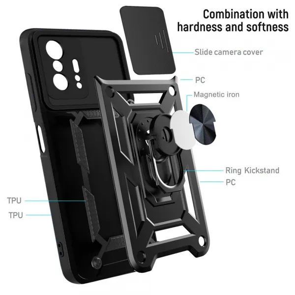 RING CAMERA Kryt s držiakom pre Xiaomi 11T / 11T Pro ružový