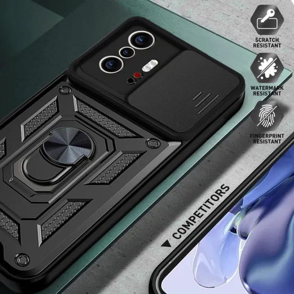 RING CAMERA Kryt s držiakom pre Xiaomi 11T / 11T Pro čierny