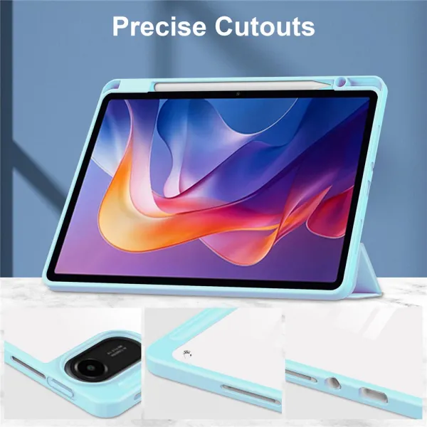 CRYSTAL Zaklápacie puzdro Xiaomi Redmi Pad 2 svetlomodré