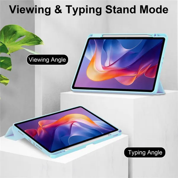 CRYSTAL Zaklápacie puzdro Xiaomi Redmi Pad 2 svetlomodré