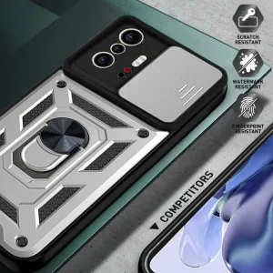 RING CAMERA Kryt s držiakom pre Xiaomi 11T / 11T Pro strieborný