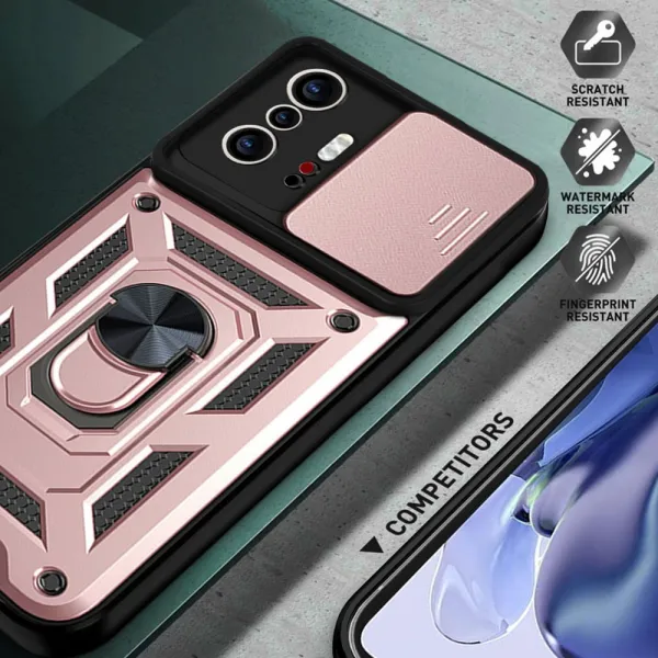 RING CAMERA Kryt s držiakom pre Xiaomi 11T / 11T Pro ružový