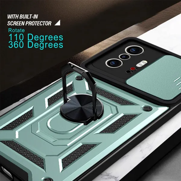 RING CAMERA Kryt s držiakom pre Xiaomi 11T / 11T Pro zelený