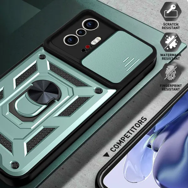 RING CAMERA Kryt s držiakom pre Xiaomi 11T / 11T Pro zelený
