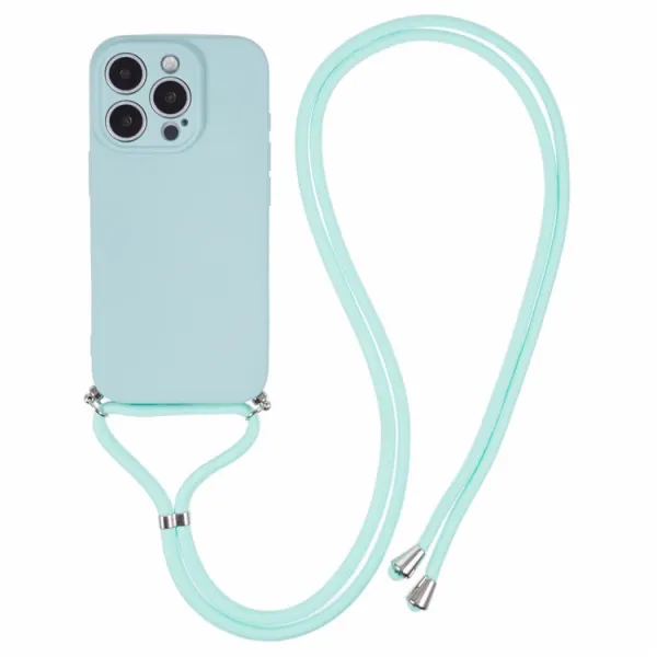 PROTEMIO ROPE Kryt so šnúrkou Apple iPhone 16 Pro mentolový