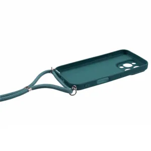 PROTEMIO ROPE Kryt so šnúrkou Apple iPhone 16 Pro tmavozelený