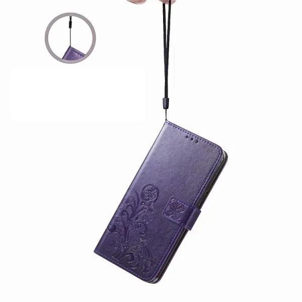 ART Peňaženkový kryt Motorola E7 Power / E7i Power FLOWERS fialový