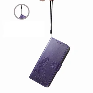 ART Peňaženkový kryt Motorola E7 Power / E7i Power FLOWERS fialový