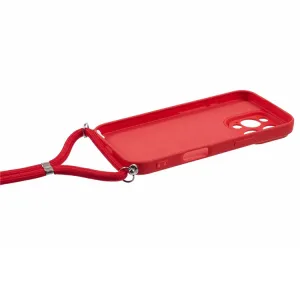 PROTEMIO ROPE Kryt so šnúrkou Apple iPhone 16 Pro červený