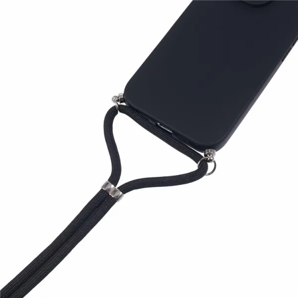 PROTEMIO ROPE Kryt so šnúrkou Apple iPhone 16 Pro čierny