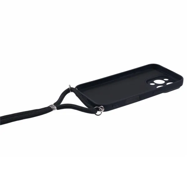 PROTEMIO ROPE Kryt so šnúrkou Apple iPhone 16 Pro čierny