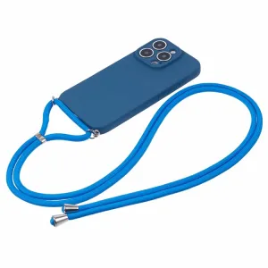 PROTEMIO ROPE Kryt so šnúrkou Apple iPhone 16 Pro tmavomodrý