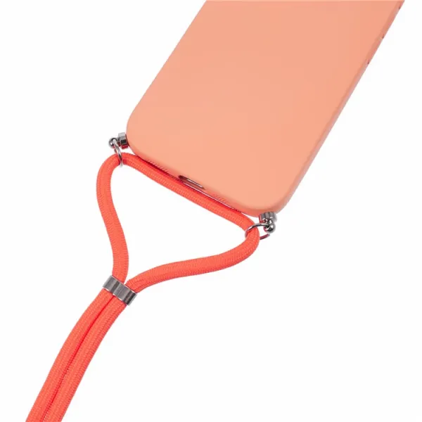 PROTEMIO ROPE Kryt so šnúrkou Apple iPhone 16 Pro oranžový