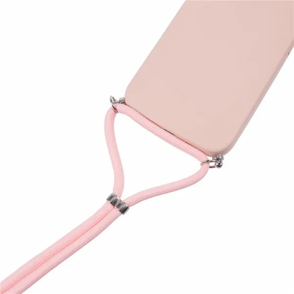 PROTEMIO ROPE Kryt so šnúrkou Apple iPhone 16 Pro svetloružový