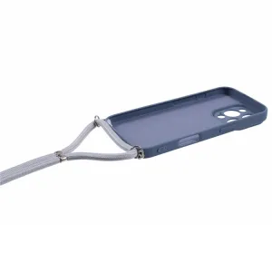 PROTEMIO ROPE Kryt so šnúrkou Apple iPhone 16 Pro modro-šedý