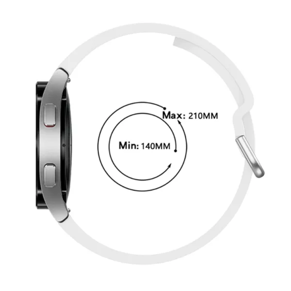 SILICONE Remienok Samsung Galaxy Watch 5 (40mm / 44mm) 5 Pro 45mm biely