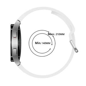 SILICONE Remienok Samsung Galaxy Watch 5 (40mm / 44mm) 5 Pro 45mm biely