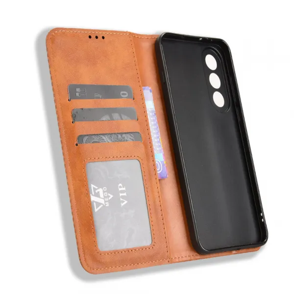BUSINESS Peňaženkové puzdro pre OnePlus Nord 5 5G hnedé