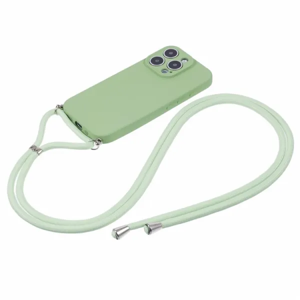 PROTEMIO ROPE Kryt so šnúrkou Apple iPhone 16 Pro svetlozelený