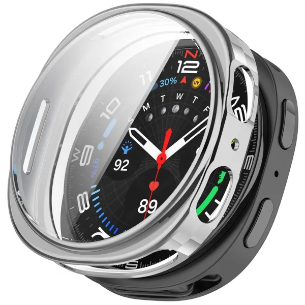 TPU FULL COVER Kryt pre Samsung Galaxy Watch8 44mm strieborný