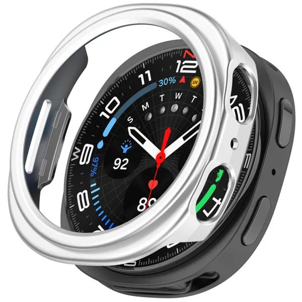 PC HALF COVER Plastový kryt Samsung Galaxy Watch8 40mm strieborný