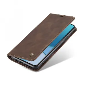 CASEME Flipové puzdro pre OnePlus 8T tmavohnedé