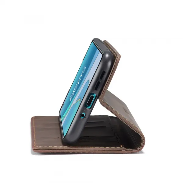 CASEME Flipové puzdro pre OnePlus 8T tmavohnedé
