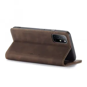 CASEME Flipové puzdro pre OnePlus 8T tmavohnedé
