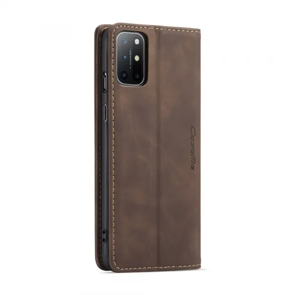 CASEME Flipové puzdro pre OnePlus 8T tmavohnedé