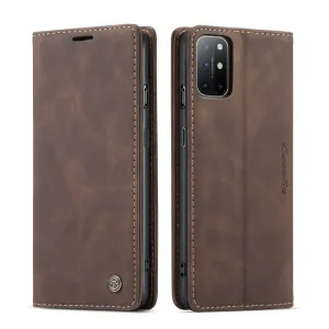 CASEME Flipové puzdro pre OnePlus 8T tmavohnedé