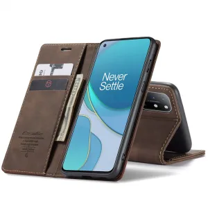 CASEME Flipové puzdro pre OnePlus 8T tmavohnedé
