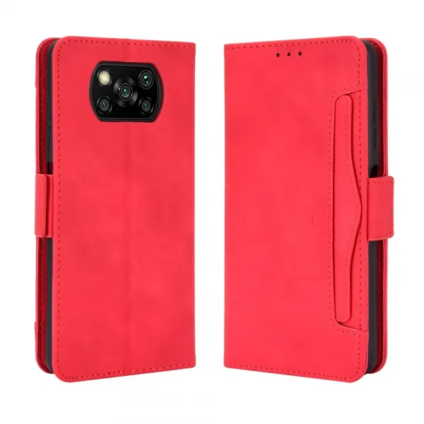 SLOT Peňaženkový obal pre Xiaomi Poco X3 NFC / X3 Pro červený