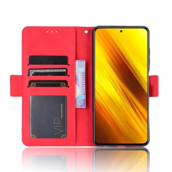 SLOT Peňaženkový obal pre Xiaomi Poco X3 NFC / X3 Pro červený
