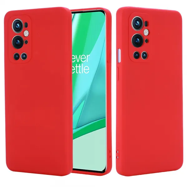RUBBER Ochranný obal pre OnePlus 9 Pro červený