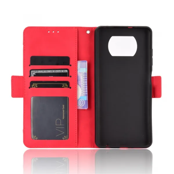 SLOT Peňaženkový obal pre Xiaomi Poco X3 NFC / X3 Pro červený