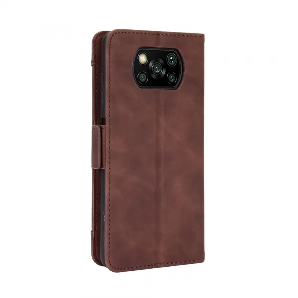 SLOT Peňaženkový obal pre Xiaomi Poco X3 NFC / X3 Pro hnedý