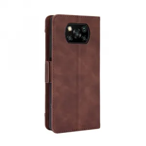 SLOT Peňaženkový obal pre Xiaomi Poco X3 NFC / X3 Pro hnedý