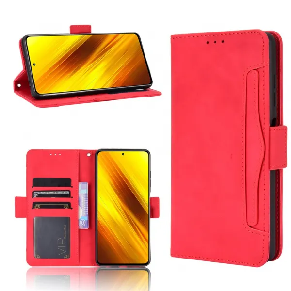 SLOT Peňaženkový obal pre Xiaomi Poco X3 NFC / X3 Pro červený