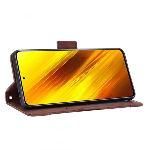 SLOT Peňaženkový obal pre Xiaomi Poco X3 NFC / X3 Pro hnedý