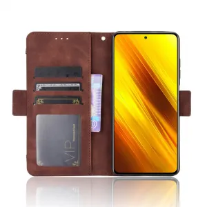 SLOT Peňaženkový obal pre Xiaomi Poco X3 NFC / X3 Pro hnedý