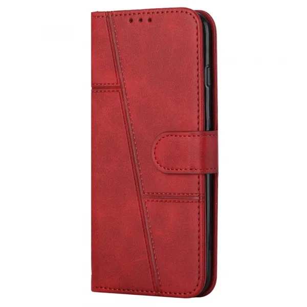 STITCHED Peňaženkový kryt pre Infinix Hot 40 / Hot 40 Pro červený