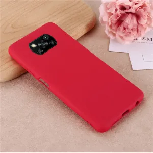 RUBBER Ochranný obal pre Xiaomi Poco X3 NFC / X3 Pro červený