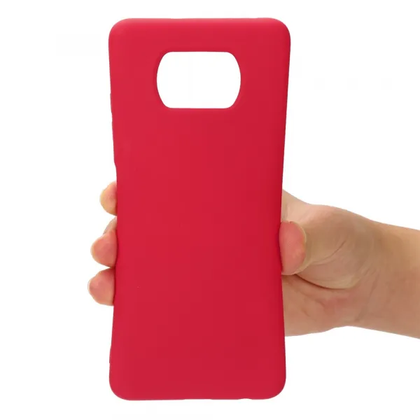 RUBBER Ochranný obal pre Xiaomi Poco X3 NFC / X3 Pro červený