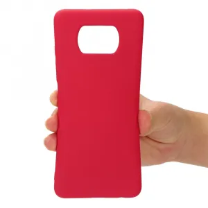 RUBBER Ochranný obal pre Xiaomi Poco X3 NFC / X3 Pro červený