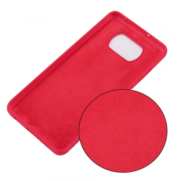 RUBBER Ochranný obal pre Xiaomi Poco X3 NFC / X3 Pro červený