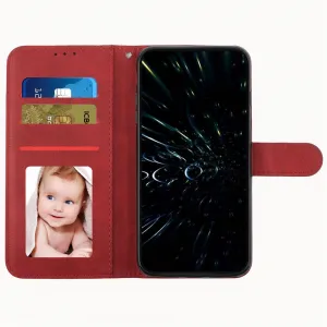 STITCHED Peňaženkový kryt pre Infinix Hot 40 / Hot 40 Pro červený