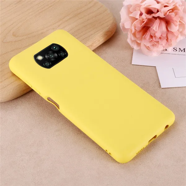 RUBBER Ochranný obal pre Xiaomi Poco X3 NFC / X3 Pro žltý