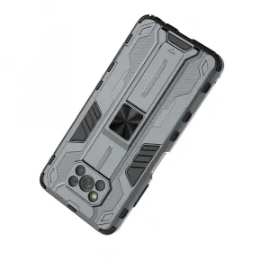 SUPERSONIC Ochranný obal so stojanom pre Xiaomi Poco X3 NFC / X3 Pro strieborný