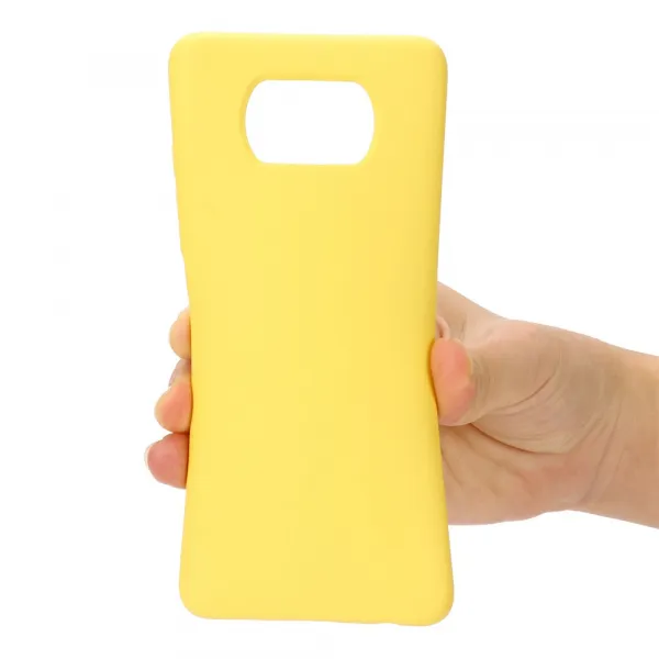 RUBBER Ochranný obal pre Xiaomi Poco X3 NFC / X3 Pro žltý
