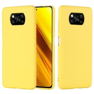 RUBBER Ochranný obal pre Xiaomi Poco X3 NFC / X3 Pro žltý